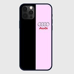 Чехол для iPhone 12 Pro AUDI, цвет: 3D-черный