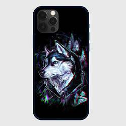 Чехол для iPhone 12 Pro Волк, цвет: 3D-черный