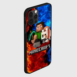 Чехол для iPhone 12 Pro MINECRAFT, цвет: 3D-черный — фото 2