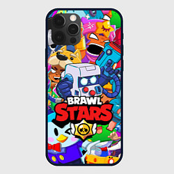 Чехол для iPhone 12 Pro BRAWL STARS 8-BIT, цвет: 3D-черный