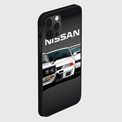 Чехол для iPhone 12 Pro NISSAN, цвет: 3D-черный — фото 2