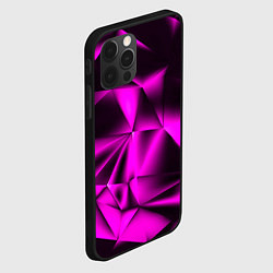 Чехол для iPhone 12 Pro НЕОНОВАЯ ТЕКСТУРА, цвет: 3D-черный — фото 2