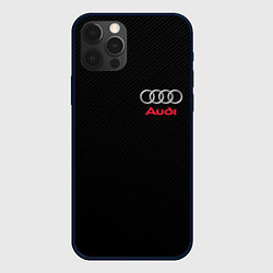 Чехол для iPhone 12 Pro AUDI, цвет: 3D-черный