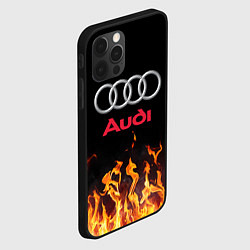 Чехол для iPhone 12 Pro AUDI, цвет: 3D-черный — фото 2