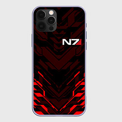 Чехол для iPhone 12 Pro MASS EFFECT N7, цвет: 3D-светло-сиреневый