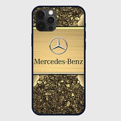 Чехол для iPhone 12 Pro MERCEDES GOLD, цвет: 3D-черный