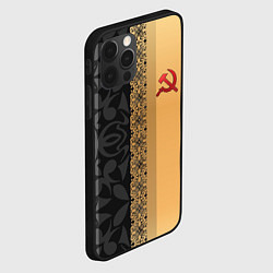 Чехол для iPhone 12 Pro СССР, цвет: 3D-черный — фото 2