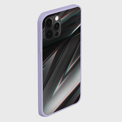 Чехол для iPhone 12 Pro GEOMETRY STRIPES GLITCH, цвет: 3D-светло-сиреневый — фото 2