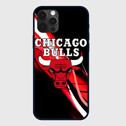 Чехол для iPhone 12 Pro CHICAGO BULLS, цвет: 3D-черный