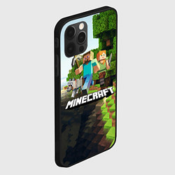 Чехол для iPhone 12 Pro Minecraft, цвет: 3D-черный — фото 2