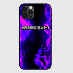 Чехол для iPhone 12 Pro MINECRAFT, цвет: 3D-черный