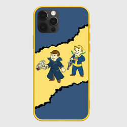 Чехол для iPhone 12 Pro Fallout New Vegas Boys, цвет: 3D-желтый
