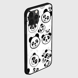 Чехол для iPhone 12 Pro Панды, цвет: 3D-черный — фото 2