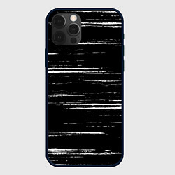 Чехол для iPhone 12 Pro РЕЗКИ ШТРИХИ, цвет: 3D-черный