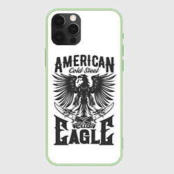 Чехол для iPhone 12 Pro Американский орел Z, цвет: 3D-салатовый