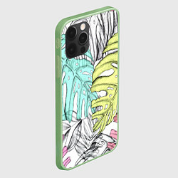 Чехол для iPhone 12 Pro ТЕКСТУРА ТРОПИКИ, цвет: 3D-салатовый — фото 2