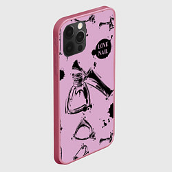 Чехол для iPhone 12 Pro Love Nail, цвет: 3D-малиновый — фото 2