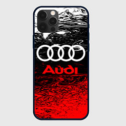 Чехол для iPhone 12 Pro AUDI, цвет: 3D-черный