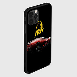 Чехол для iPhone 12 Pro Lamborghini - motorsport, цвет: 3D-черный — фото 2