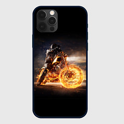 Чехол для iPhone 12 Pro Fire racer, цвет: 3D-черный
