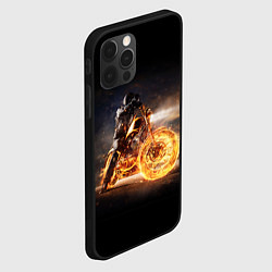 Чехол для iPhone 12 Pro Fire racer, цвет: 3D-черный — фото 2