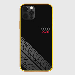 Чехол для iPhone 12 Pro AUDI, цвет: 3D-желтый