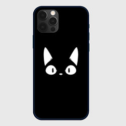 Чехол для iPhone 12 Pro Кошачья мордочка, цвет: 3D-черный
