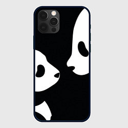 Чехол для iPhone 12 Pro Panda, цвет: 3D-черный