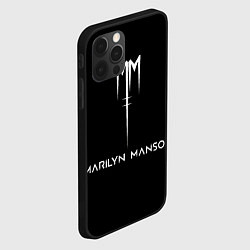 Чехол для iPhone 12 Pro Marilyn Manson, цвет: 3D-черный — фото 2