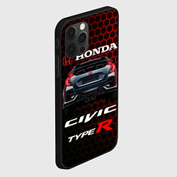 Чехол для iPhone 12 Pro Honda Civic Type R, цвет: 3D-черный — фото 2