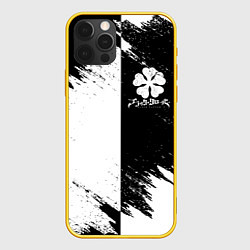 Чехол для iPhone 12 Pro ЧЁРНЫЙ КЛЕВЕР BLACK CLOVER, цвет: 3D-желтый