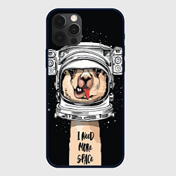 Чехол для iPhone 12 Pro Космическая Лама, цвет: 3D-черный