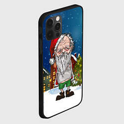 Чехол для iPhone 12 Pro Уставший Санта, цвет: 3D-черный — фото 2