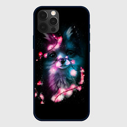 Чехол для iPhone 12 Pro Лиса с гирляндой, цвет: 3D-черный
