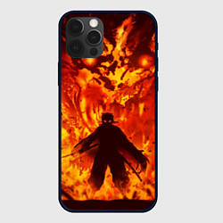 Чехол для iPhone 12 Pro Клинок, рассекающий демонов, цвет: 3D-черный