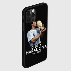 Чехол для iPhone 12 Pro Diego Maradona, цвет: 3D-черный — фото 2