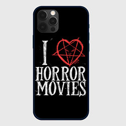 Чехол для iPhone 12 Pro I Love Horror Movies, цвет: 3D-черный
