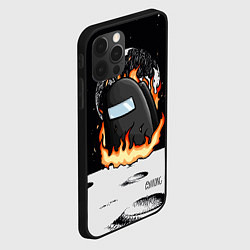 Чехол для iPhone 12 Pro Among Us fire, цвет: 3D-черный — фото 2