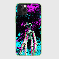 Чехол для iPhone 12 Pro Siren Head - Ultra Glitch, цвет: 3D-салатовый