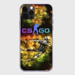 Чехол для iPhone 12 Pro CS GO Gold dust, цвет: 3D-светло-сиреневый