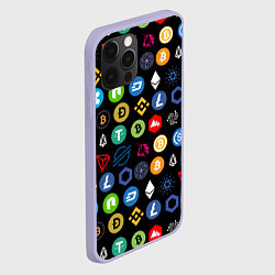 Чехол для iPhone 12 Pro BITCOIN БИТКОИН Z, цвет: 3D-светло-сиреневый — фото 2