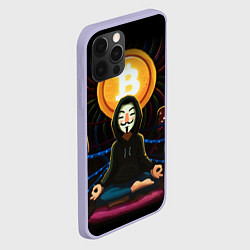 Чехол для iPhone 12 Pro БИТКОИН BITCOIN, цвет: 3D-светло-сиреневый — фото 2