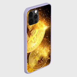 Чехол для iPhone 12 Pro БИТКОИН ЗОЛОТО BITCOIN GOLD, цвет: 3D-светло-сиреневый — фото 2