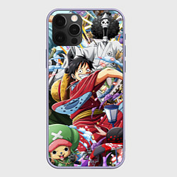 Чехол для iPhone 12 Pro ONE PIECE ВАН ПИС, цвет: 3D-светло-сиреневый