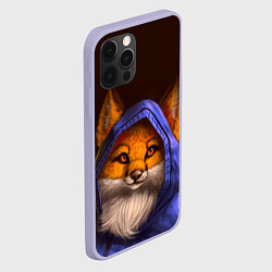 Чехол для iPhone 12 Pro Лисенок в капюшоне, цвет: 3D-светло-сиреневый — фото 2