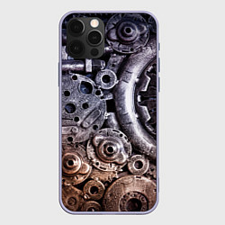 Чехол для iPhone 12 Pro СТИМПАНК МЕТАЛ, цвет: 3D-светло-сиреневый