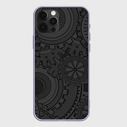 Чехол для iPhone 12 Pro GEARS STEAMPUNK, цвет: 3D-светло-сиреневый