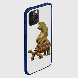 Чехол для iPhone 12 Pro Тише едешь А впрочем, цвет: 3D-тёмно-синий — фото 2