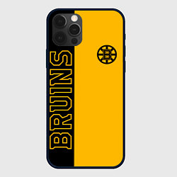 Чехол для iPhone 12 Pro NHL BOSTON BRUINS, цвет: 3D-черный