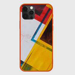 Чехол для iPhone 12 Pro KVADRO, цвет: 3D-красный